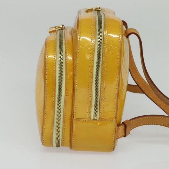 LOUIS VUITTON Monogram Vernis Marley Backpack Yellow M91040 LV Auth 137189 main image 4
